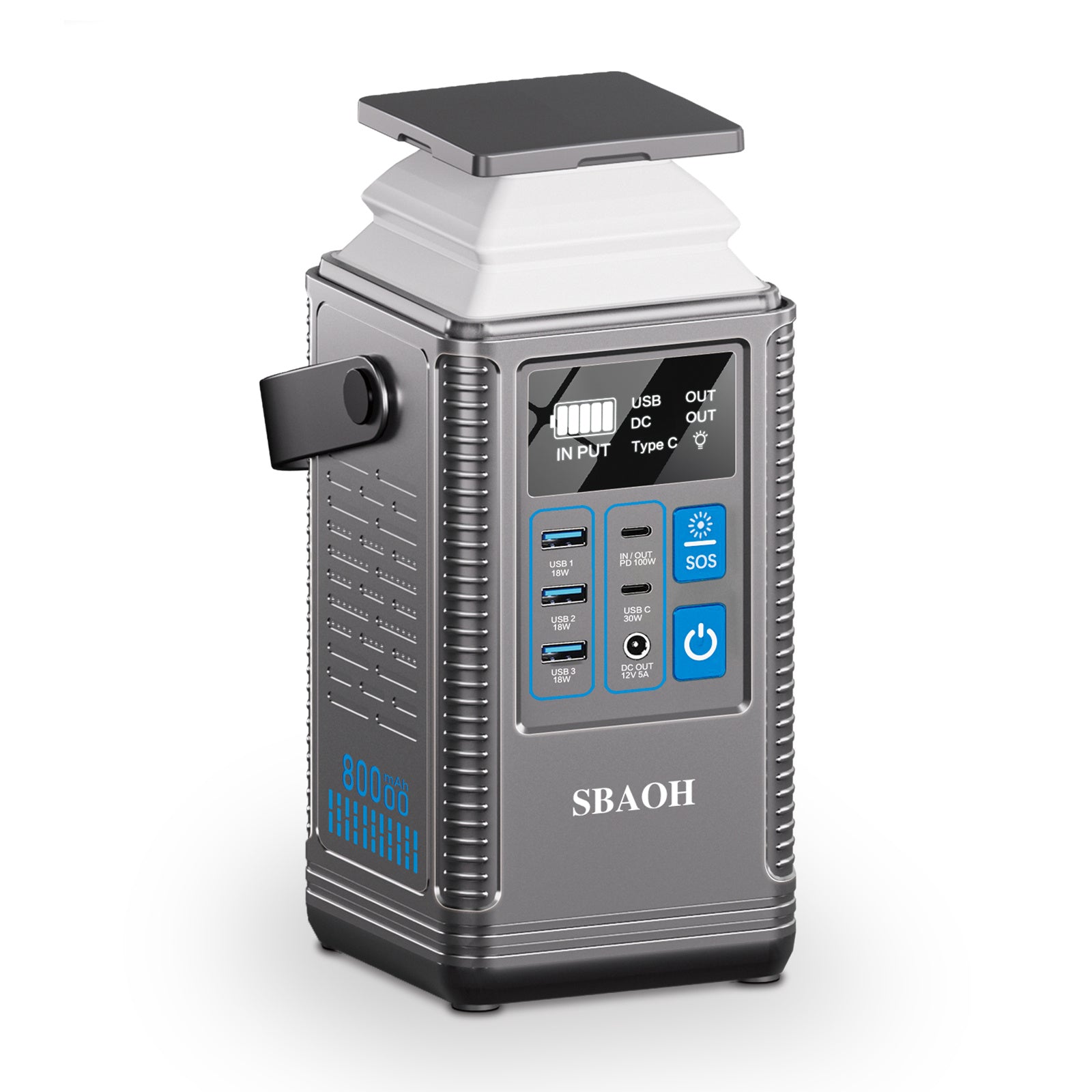 80000mah 296Wh Portable Power Station | PD 100W USB-C Fast Charge | Solar & Backup Ready