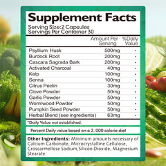 BSYS 7 Day Colon Cleanse & Detox Formula – 60 Capsules for Gentle Digestive Support