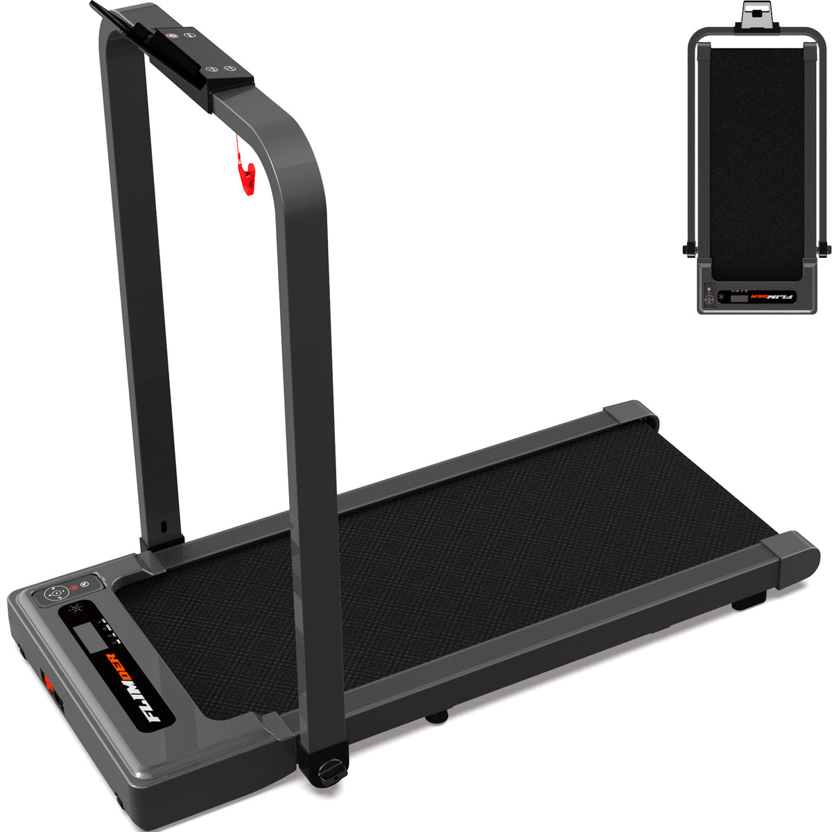 Treadmill Q20-4 – 2-in-1 Foldable Walking & Running Treadmill, 2.5HP Quiet Motor, 300LBS Capacity, LED Display & Remote Control