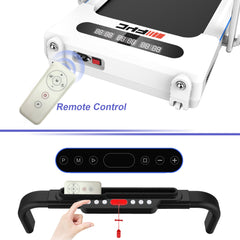 Treadmill JK31-8A-WT 2-in-1 Foldable Walking Pad Treadmill – 3.5HP, LED Display, 300LBS Capacity, Under Desk Quiet Running Machine with Remote Control