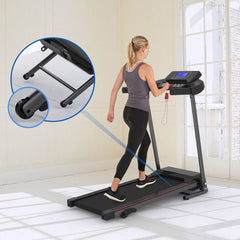 Compact Folding Treadmill with 3 Inclines | 12 Programs, Bluetooth, 2.5HP Motor