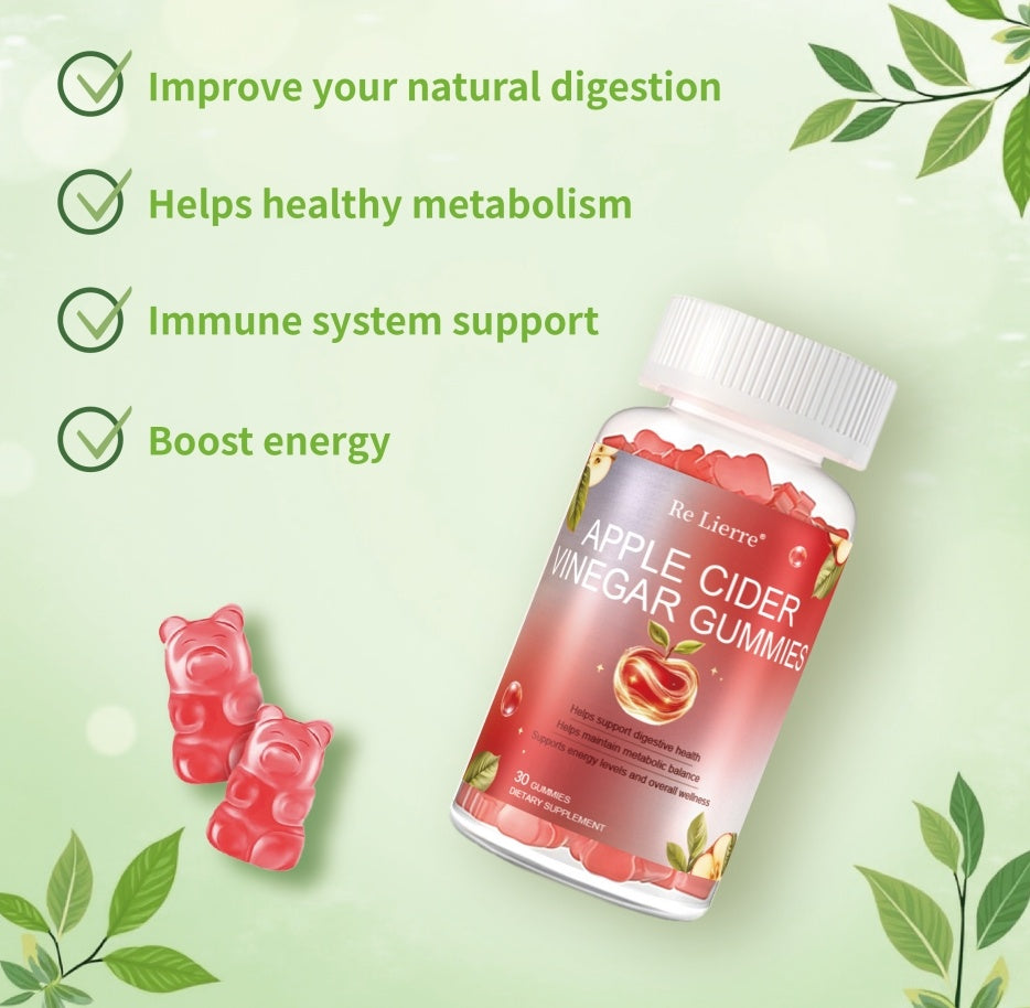 Cider Vinegar Gummies – 30 Grapefruit-Flavored Gummies for Digestion & Weight Support