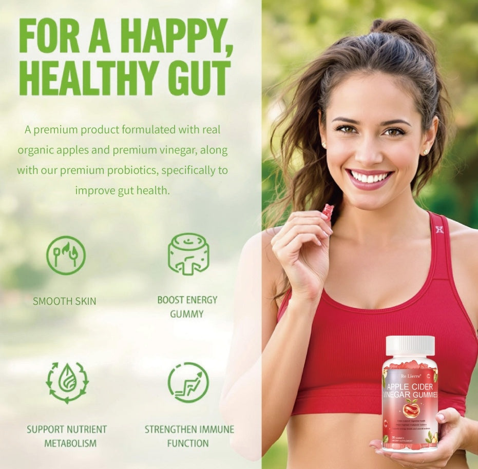 Cider Vinegar Gummies – 30 Grapefruit-Flavored Gummies for Digestion & Weight Support