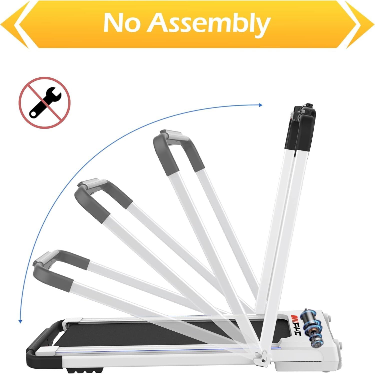 FLIMDER™ 2-in-1 Walking Pad Treadmill – 300 Lbs Capacity | Foldable Mini Treadmill with Handle, Remote & Bluetooth for Home or Office