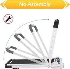 FLIMDER™ 2-in-1 Walking Pad Treadmill – 300 Lbs Capacity | Foldable Mini Treadmill with Handle, Remote & Bluetooth for Home or Office