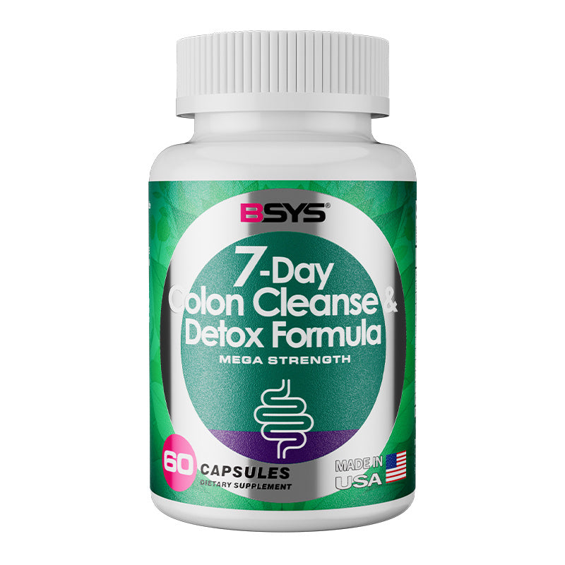 BSYS 7 Day Colon Cleanse & Detox Formula – 60 Capsules for Gentle Digestive Support