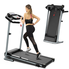 Treadmill JK106 Foldable Home Treadmill with Cup Holder – 2.5HP, Heart Rate Sensor, LED Display, 265LBS Capacity, 12 Programs