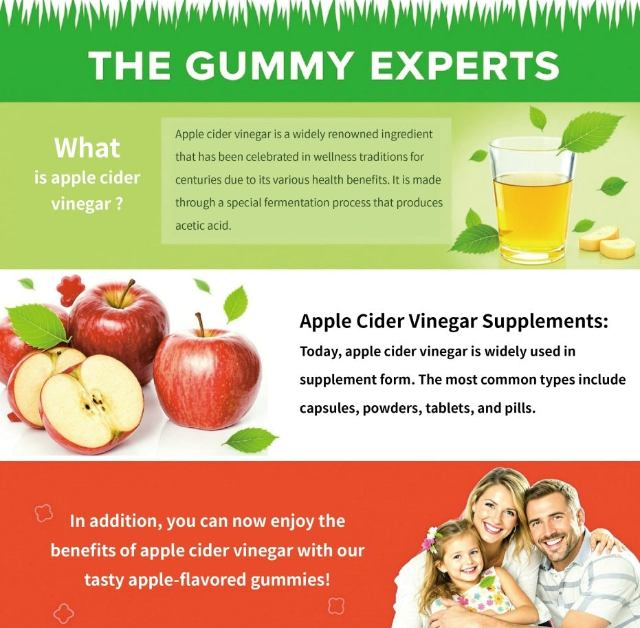 Cider Vinegar Gummies – 30 Grapefruit-Flavored Gummies for Digestion & Weight Support
