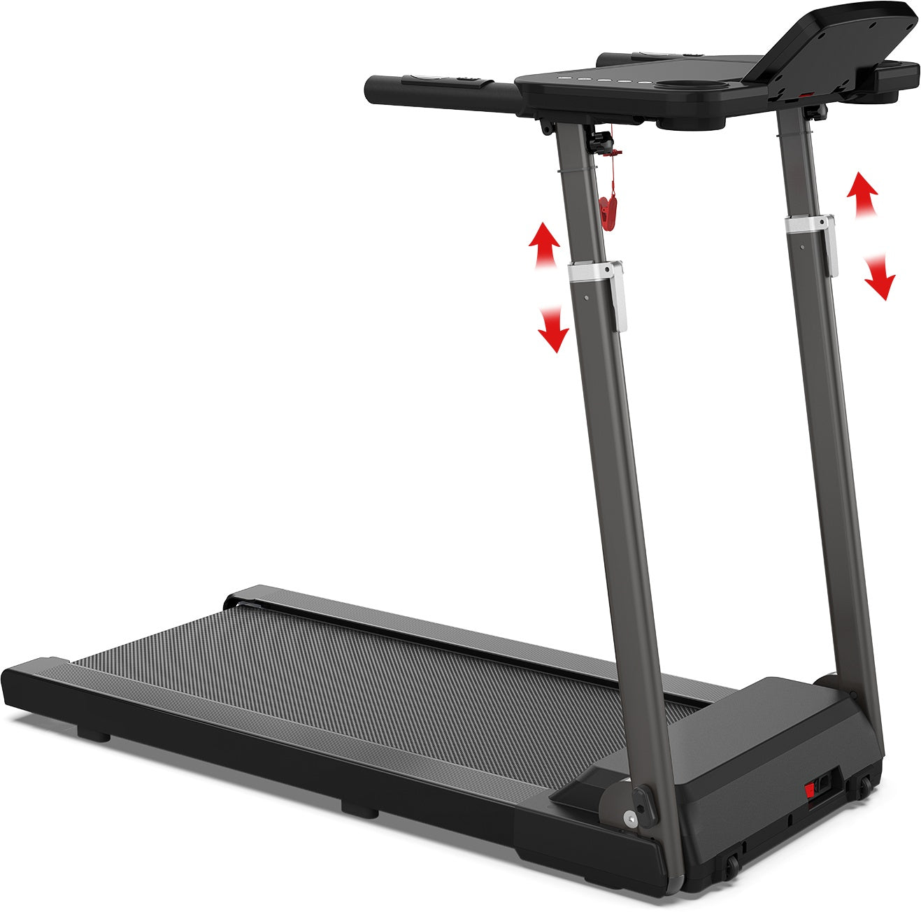 Treadmill JK68-6B – Foldable 3.0HP Powerful Treadmill with Bluetooth Music, Adjustable Desk Workstation, 300lbs Capacity
