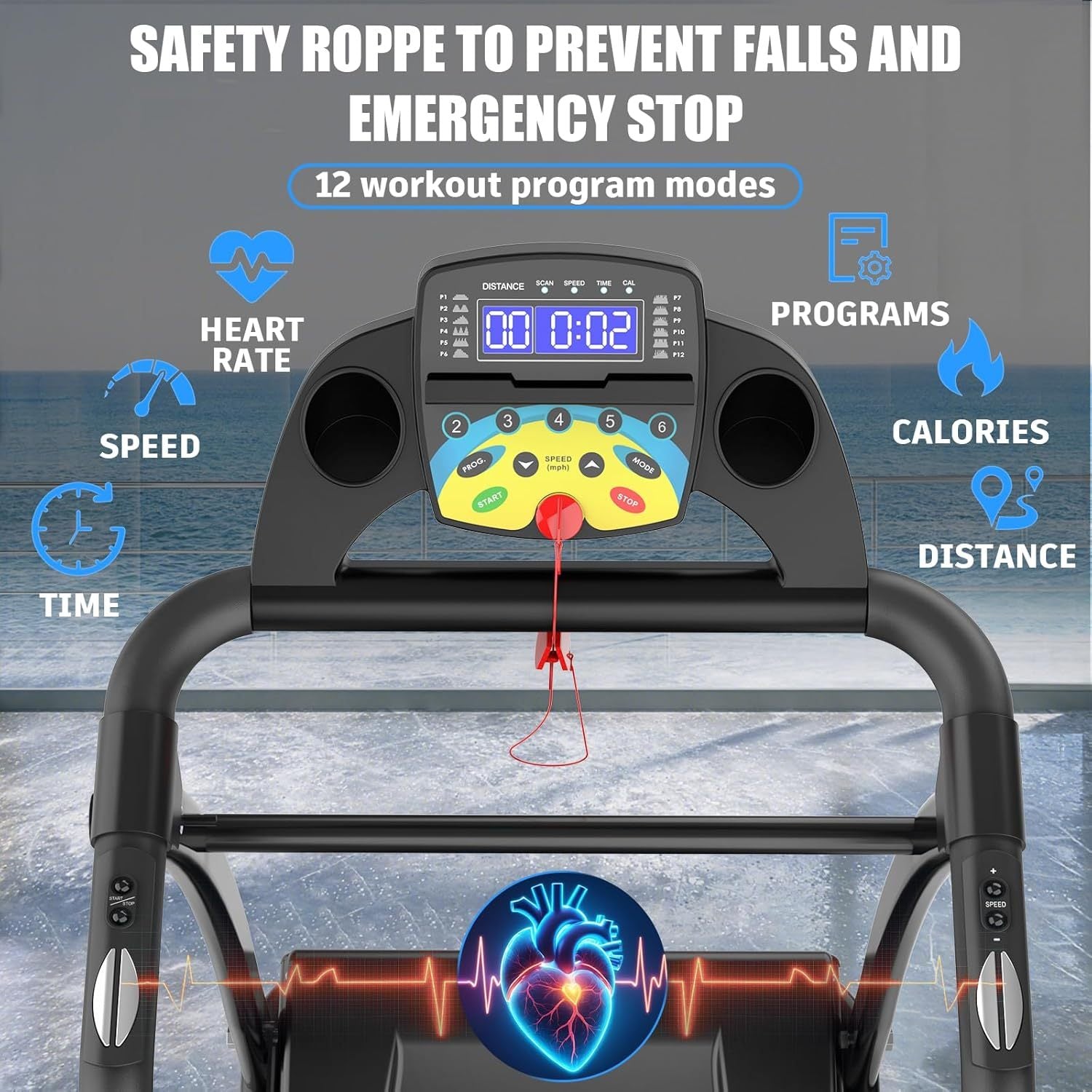FLIMDER 2-in-1 Foldable Walking Pad with Handlebar – 2.5HP Under-Desk Treadmill for Home & Office