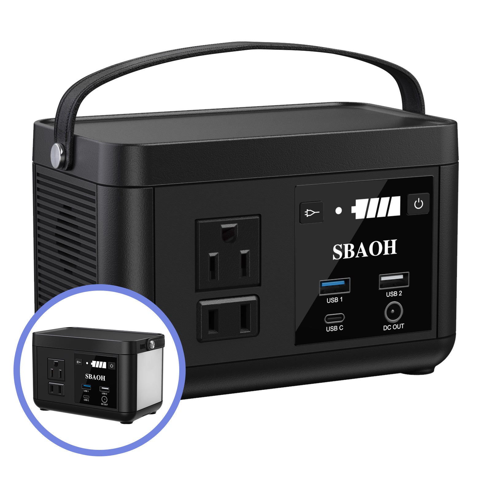SBAOH P86 Portable Power Station – Lightweight 88.8Wh Power Bank with USB-C Fast Charging, LED Light, and Multi-Device Support