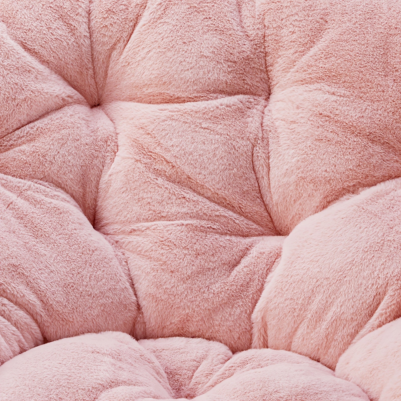 Elegant Pink Plush Folding Moon Chair - Soft & Cozy Outdoor Chair with Durable Metal Frame, Sponge Padding - Perfect for Beach, Camping, Office & Relaxation - Easy-Clean, Polished Finish - Great Gift for Her